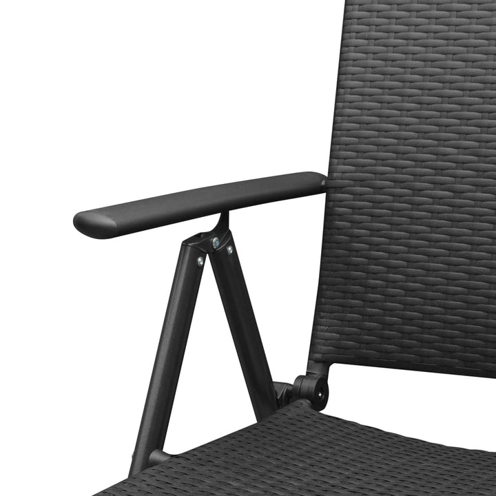 stabelbare havestole 2 stk. polyrattan sort