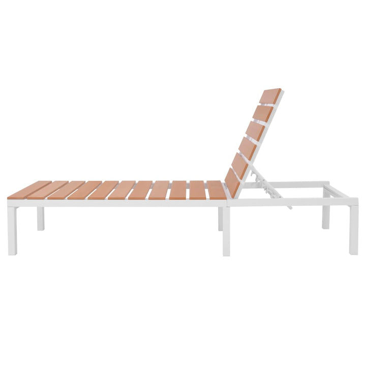 liggestol aluminium og WPC brun