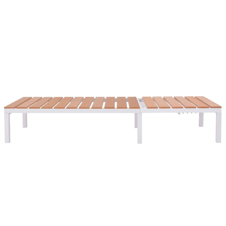 liggestol aluminium og WPC brun