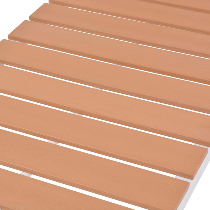liggestol aluminium og WPC brun