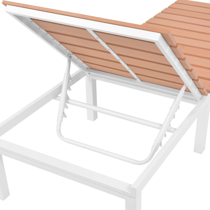 liggestol aluminium og WPC brun