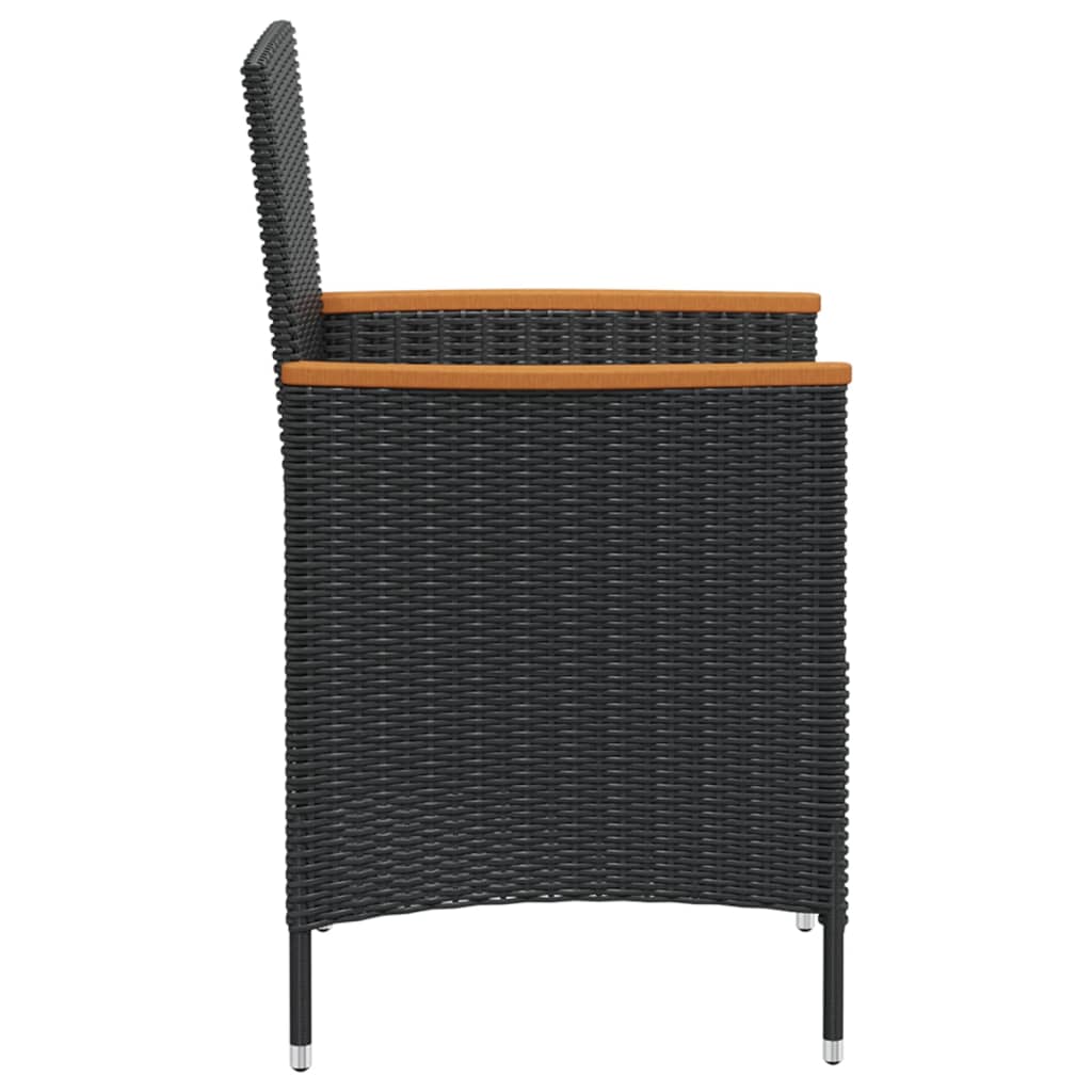 udendørs spisebordssæt 7 dele med hynder polyrattan