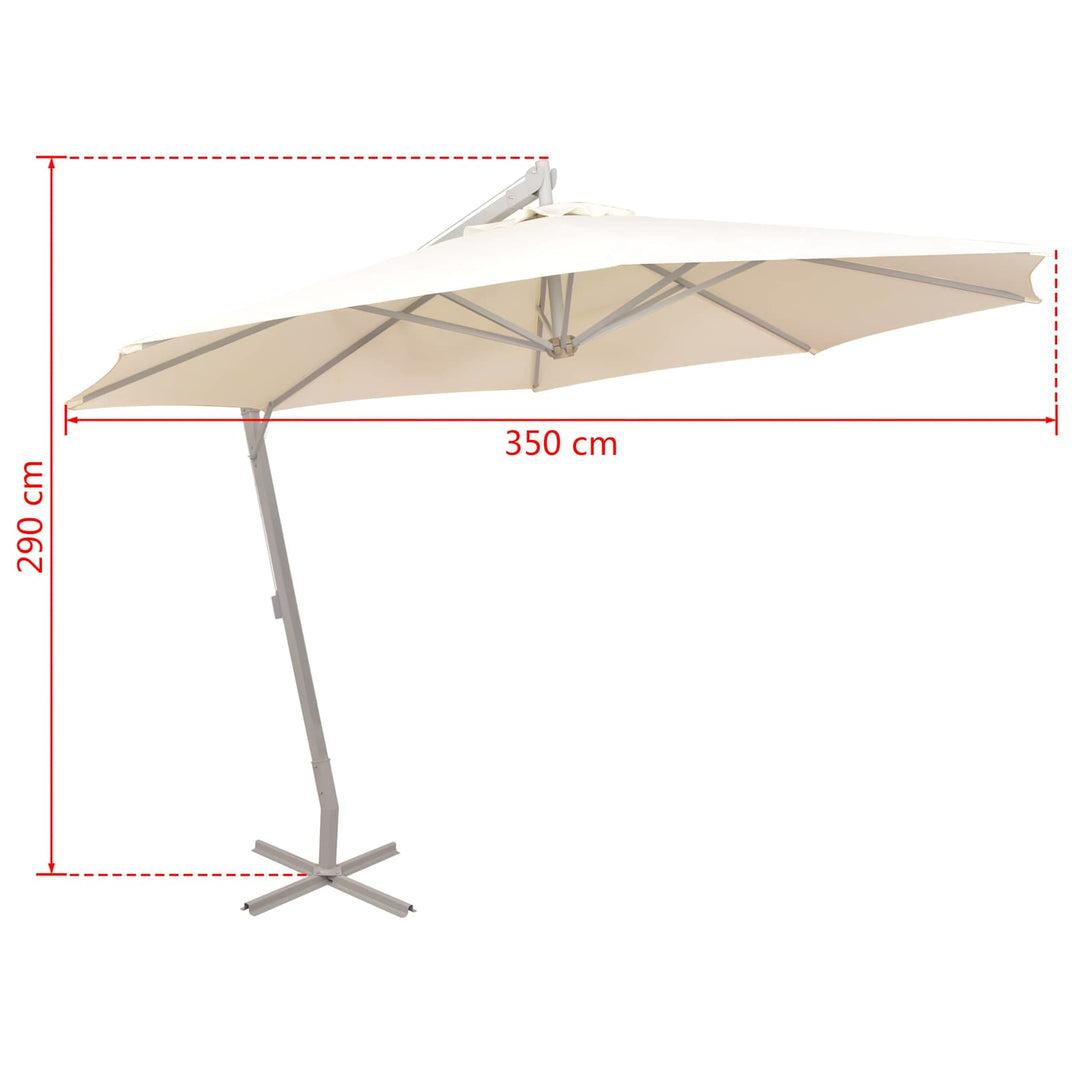 Udendørs parasoller Beige Polyester
