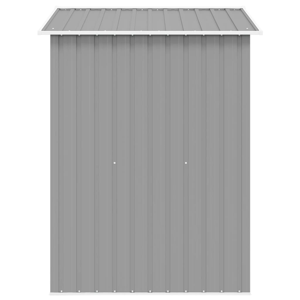 opbevaringsskur til haven 204x132x186 cm metal grå