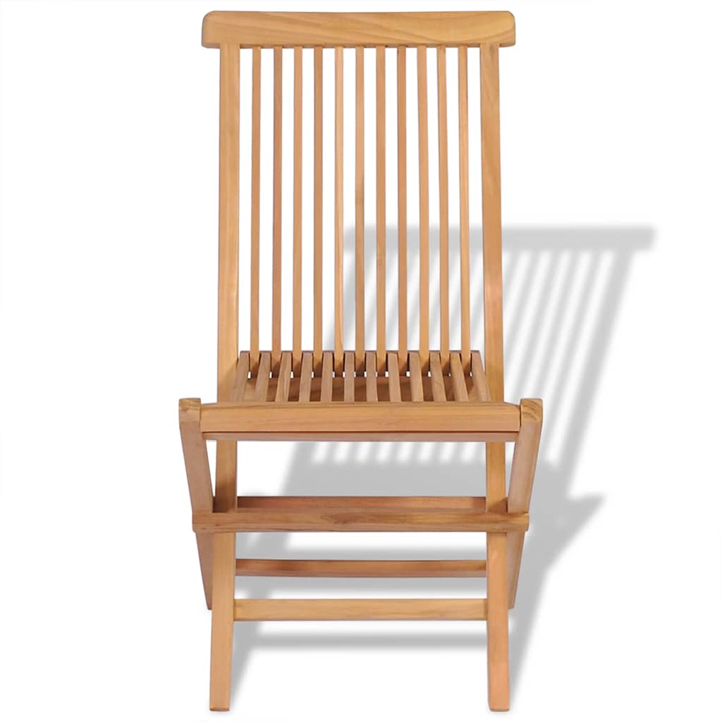 foldbare havestole 4 stk. massivt teaktræ