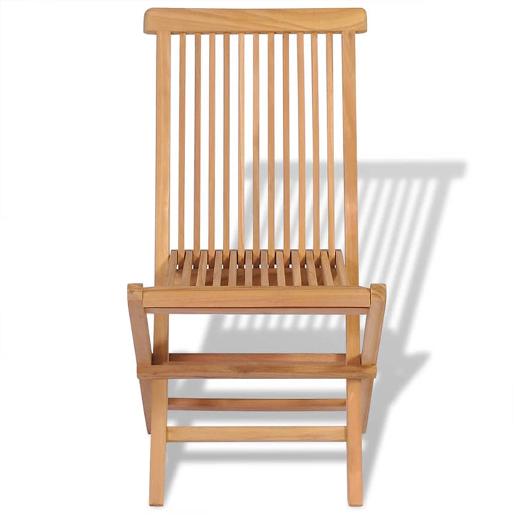 foldbare havestole 4 stk. massivt teaktræ