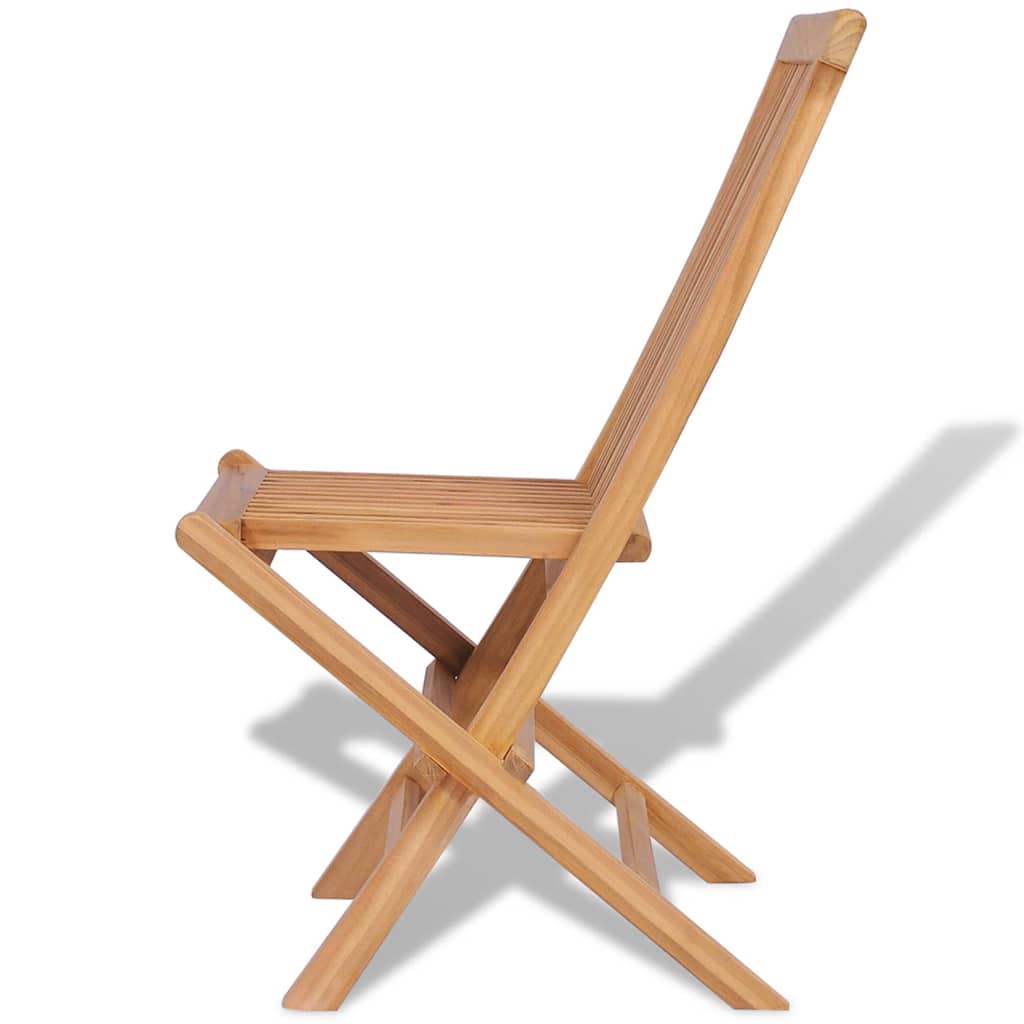 foldbare havestole 4 stk. massivt teaktræ