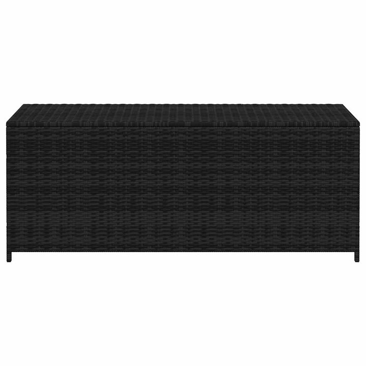 udendørs opbevaringskasse 150x50x60 cm polyrattan sort