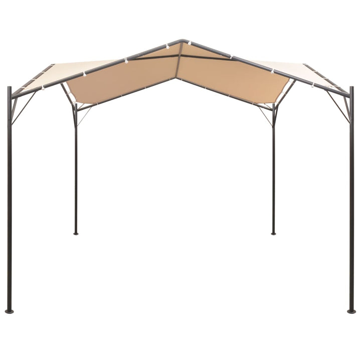 lysthus pavillon telt med baldakin 3 x 3 m stål beige