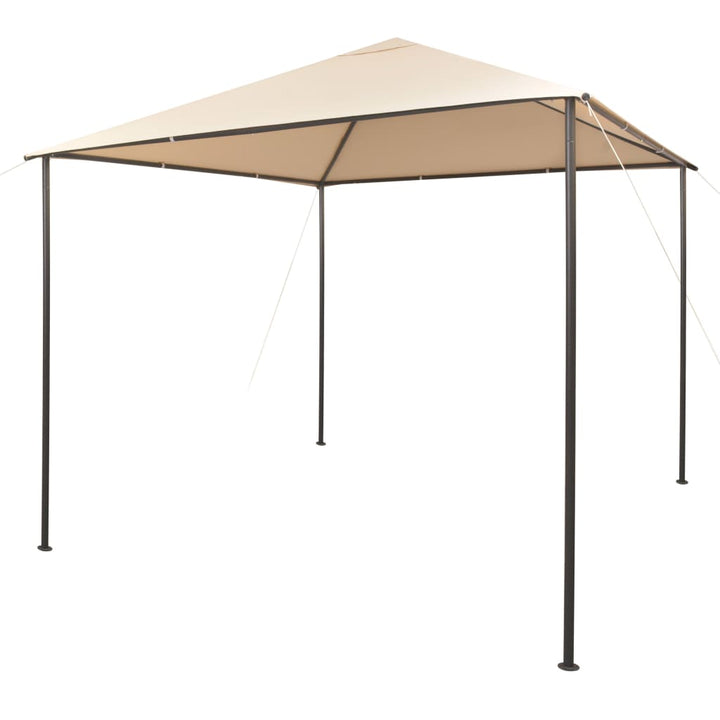 pavillon med baldakin 3x3 m stål beige