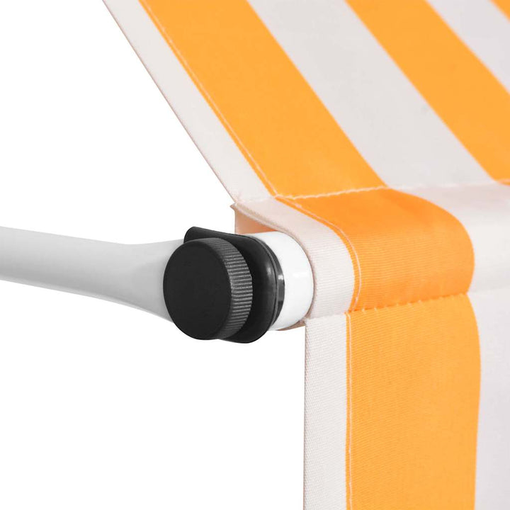 foldemarkise manuel betjening 150 cm stribet orange og hvid