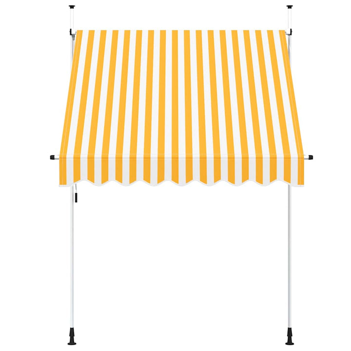 foldemarkise manuel betjening 200 cm stribet orange og hvid