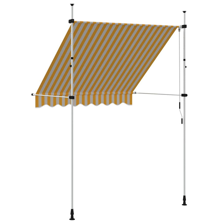 foldemarkise manuel betjening 200 cm stribet orange og hvid