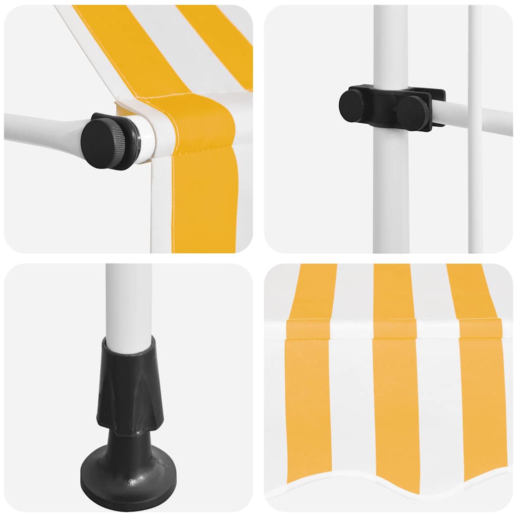 foldemarkise manuel betjening 200 cm stribet orange og hvid