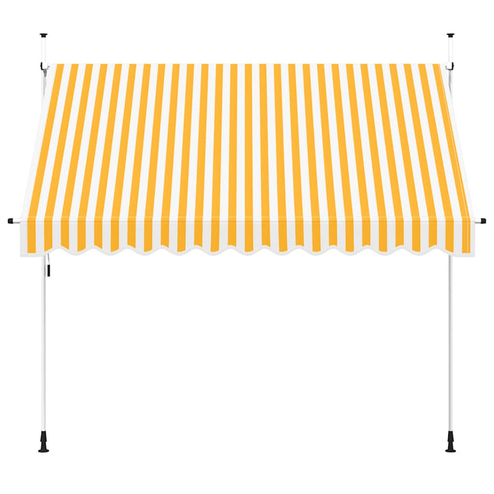 foldemarkise manuel betjening 300 cm stribet orange og hvid