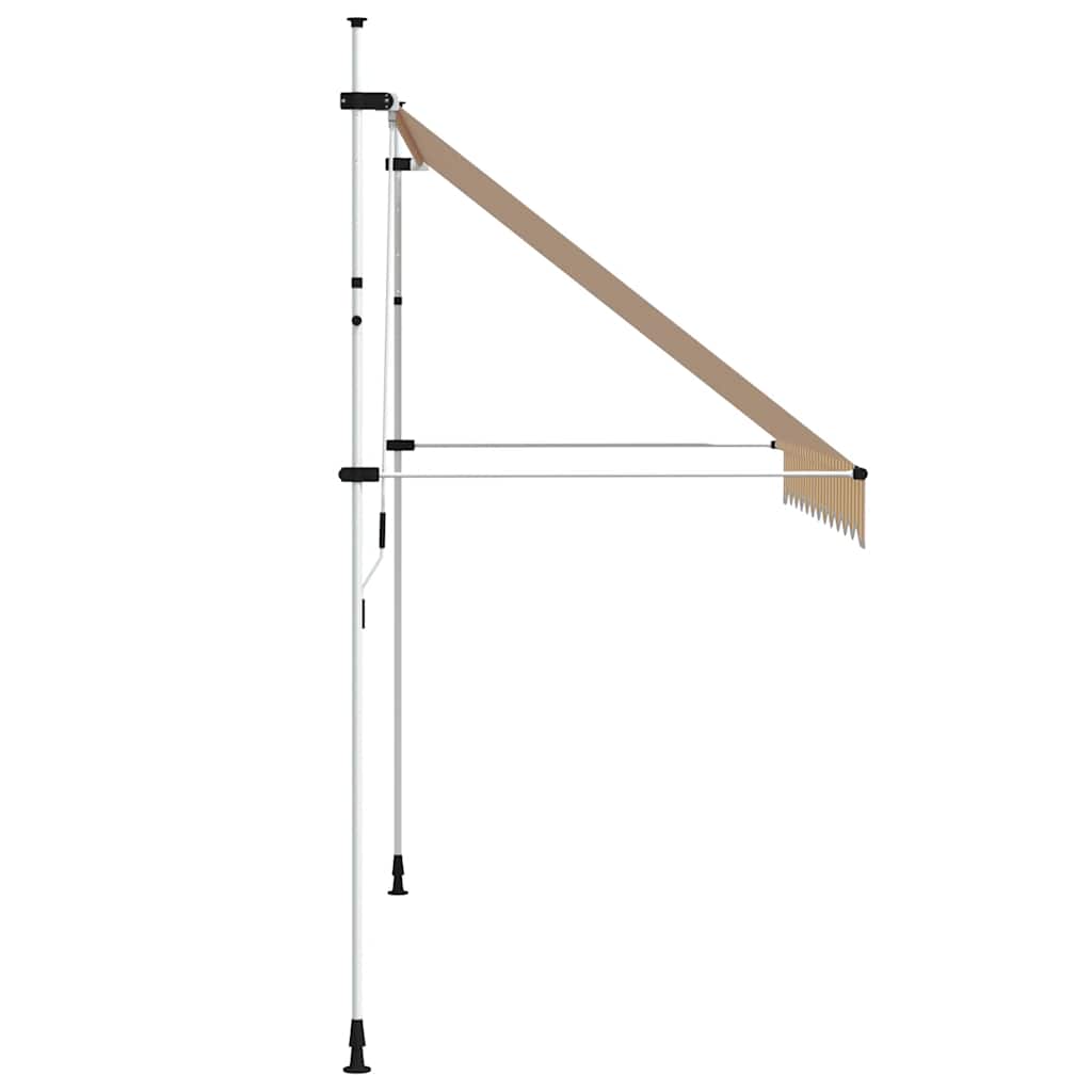 foldemarkise manuel betjening 300 cm stribet orange og hvid