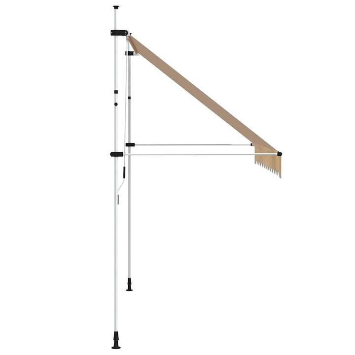 foldemarkise manuel betjening 300 cm stribet orange og hvid