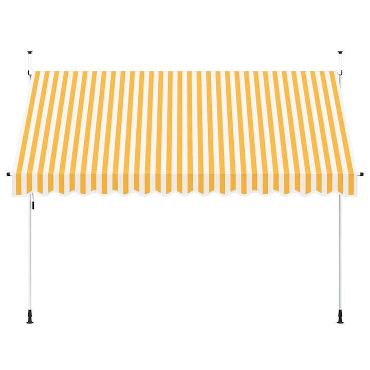 foldemarkise manuel betjening 350 cm stribet orange og hvid