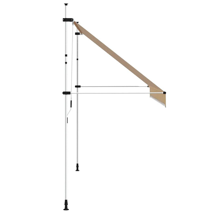 foldemarkise manuel betjening 350 cm stribet orange og hvid