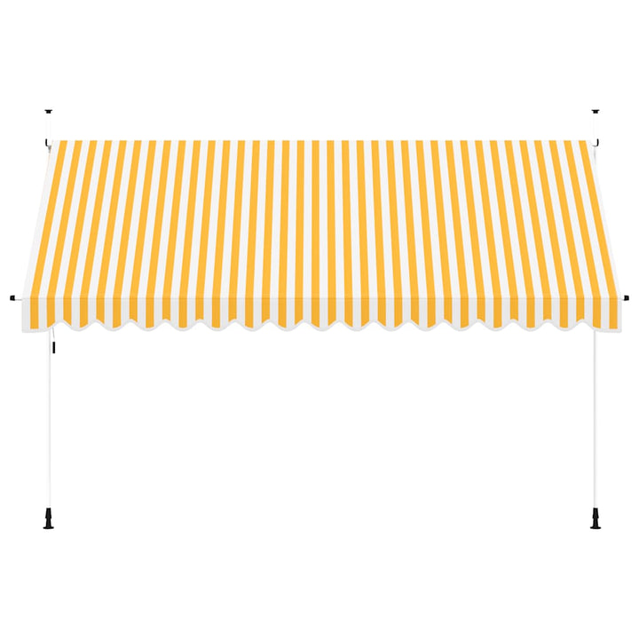 foldemarkise manuel betjening 400 cm stribet orange og hvid