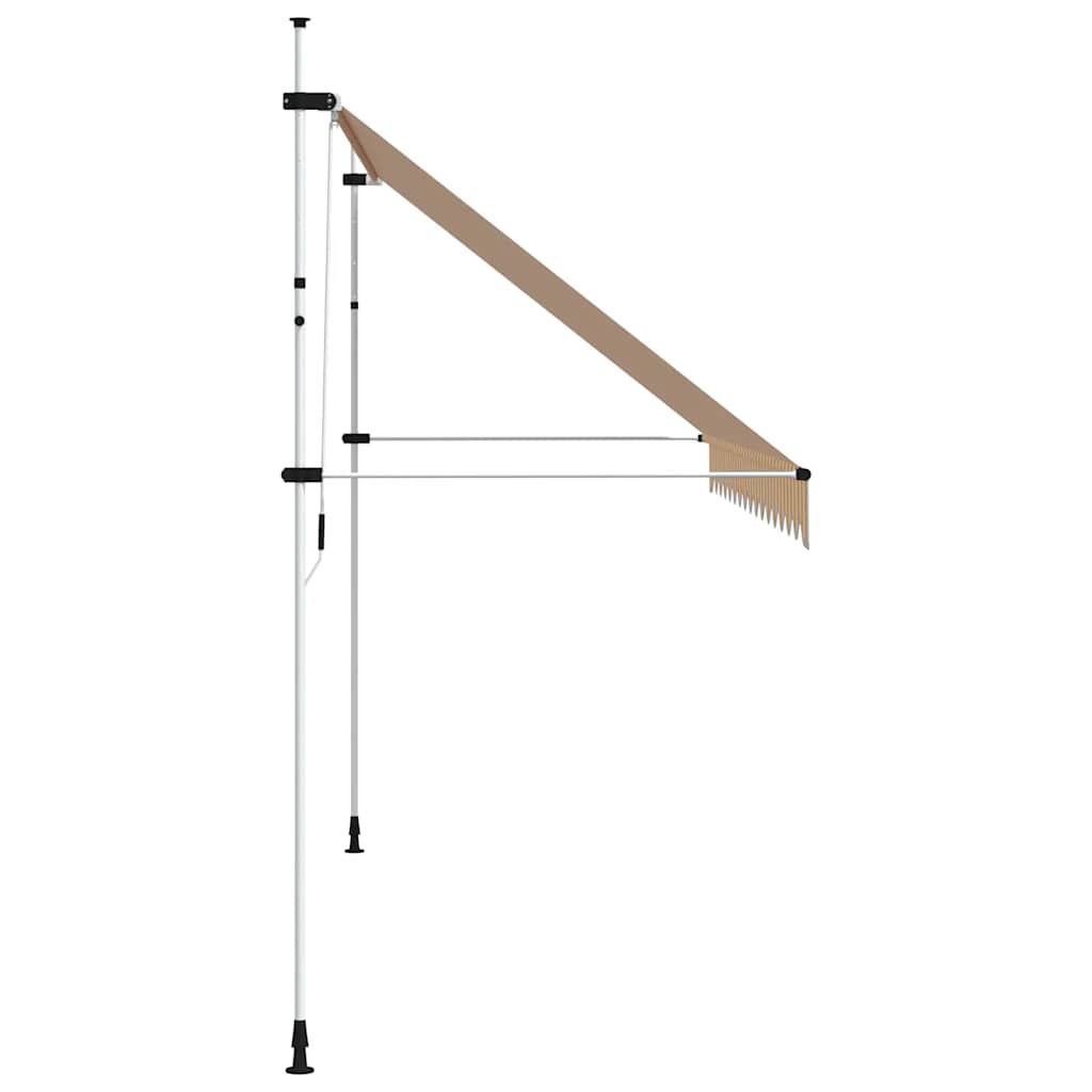 foldemarkise manuel betjening 400 cm stribet orange og hvid