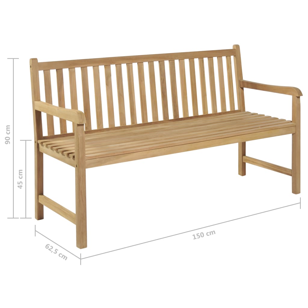havebænk 150 cm teak