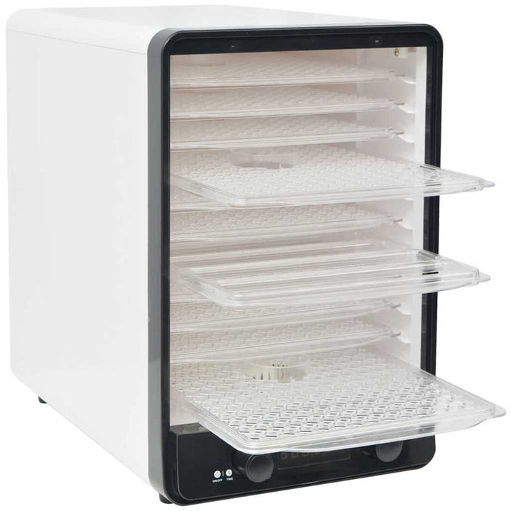 fødevaredehydrator med 10 bakker 550 W hvid
