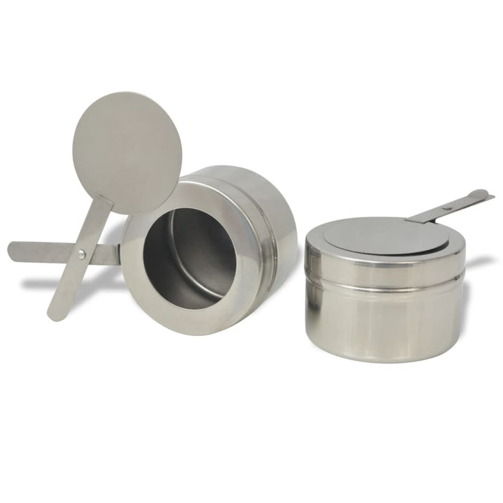 fyrfadesæt i 2 dele rustfrit stål