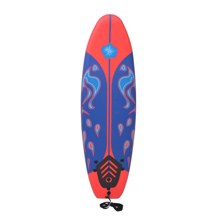 surfboard 170 cm blå og rød