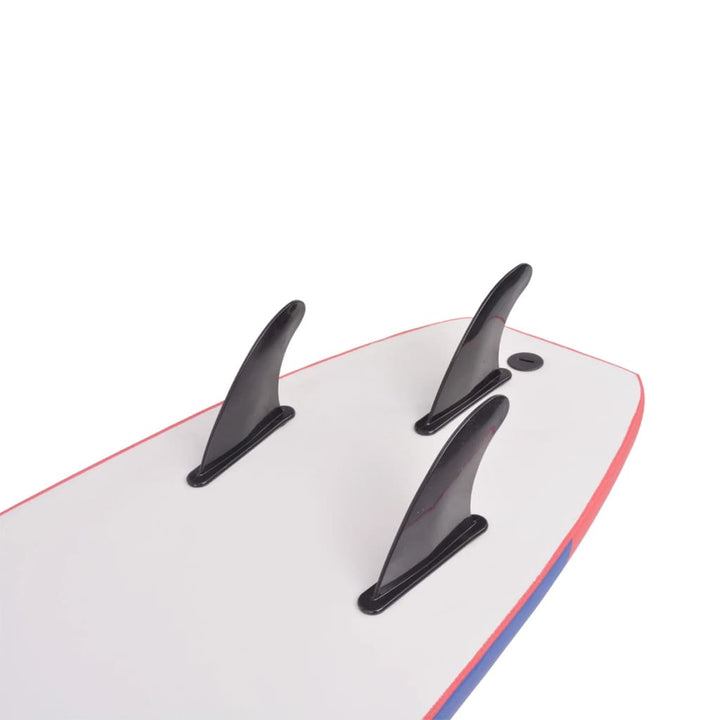 surfboard 170 cm blå og rød