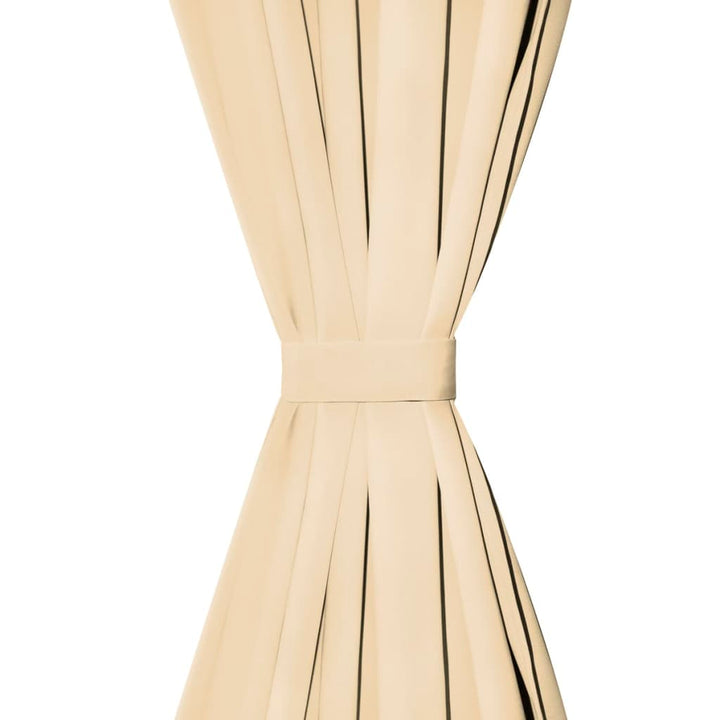 gardiner i mikro-satin 2 stk. med løkker 140 x 225 cm beige