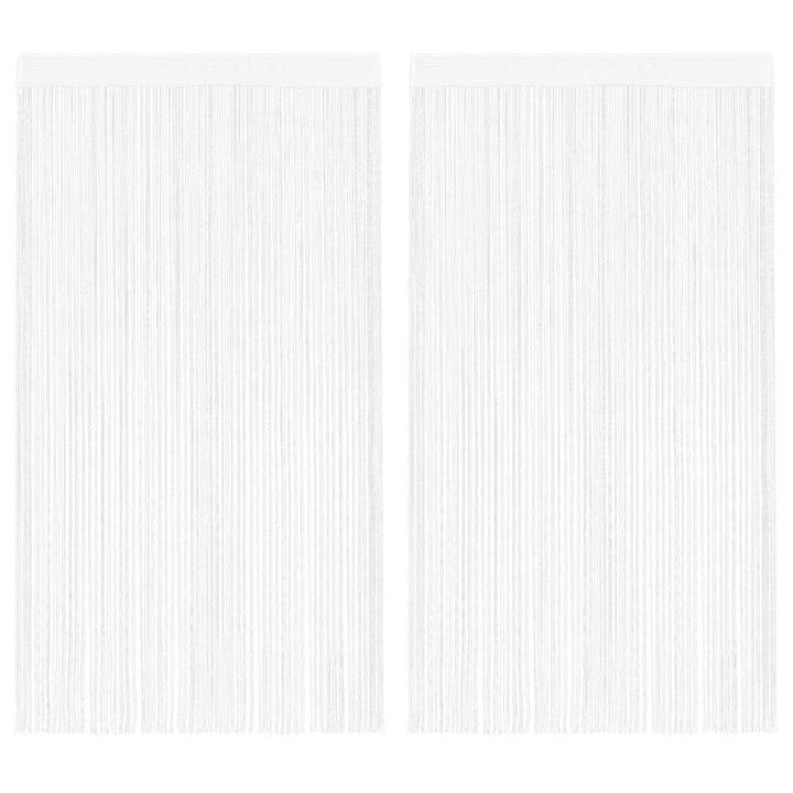 trådgardiner 2 stk. 100 x 250 cm hvid