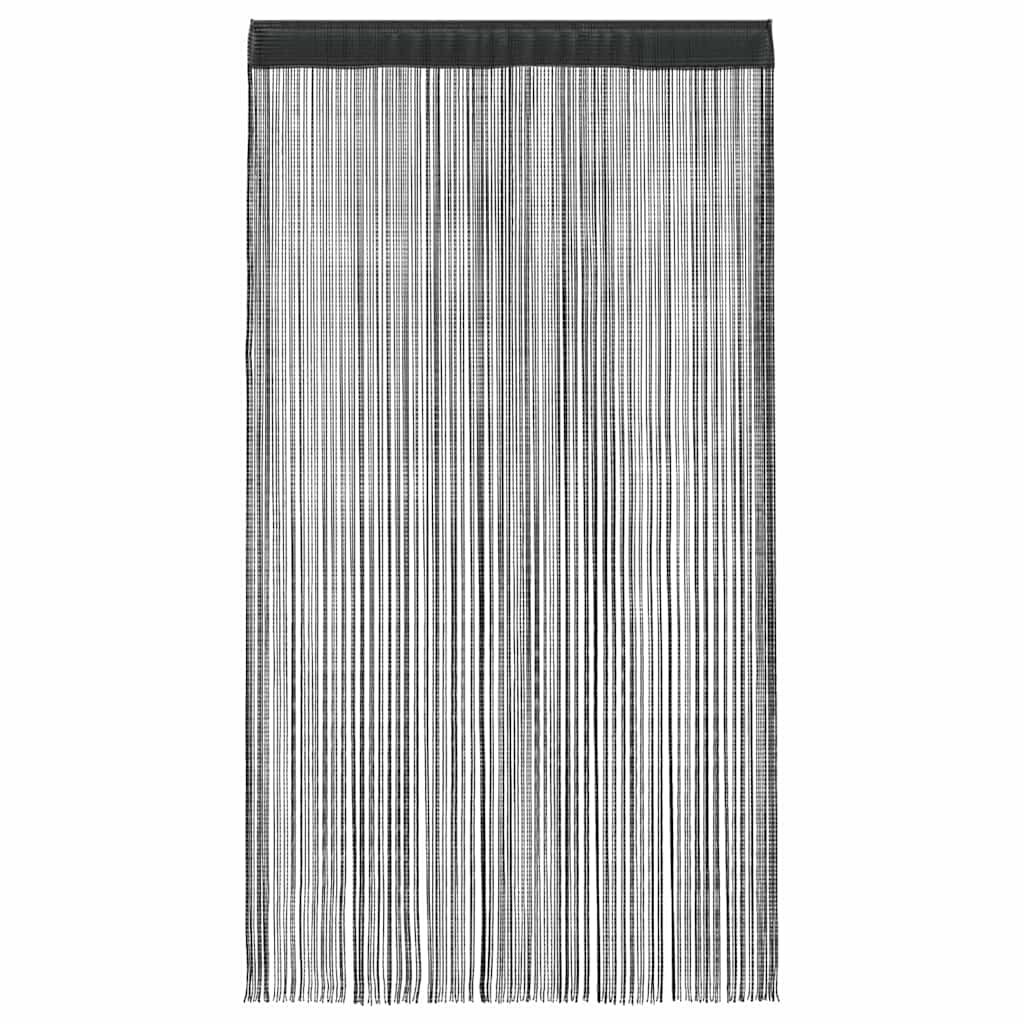 trådgardiner 2 stk. 100 x 250 cm sort