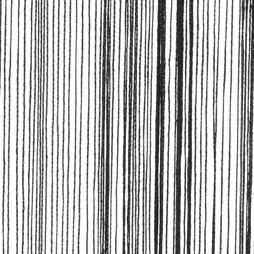 trådgardiner 2 stk. 100 x 250 cm sort