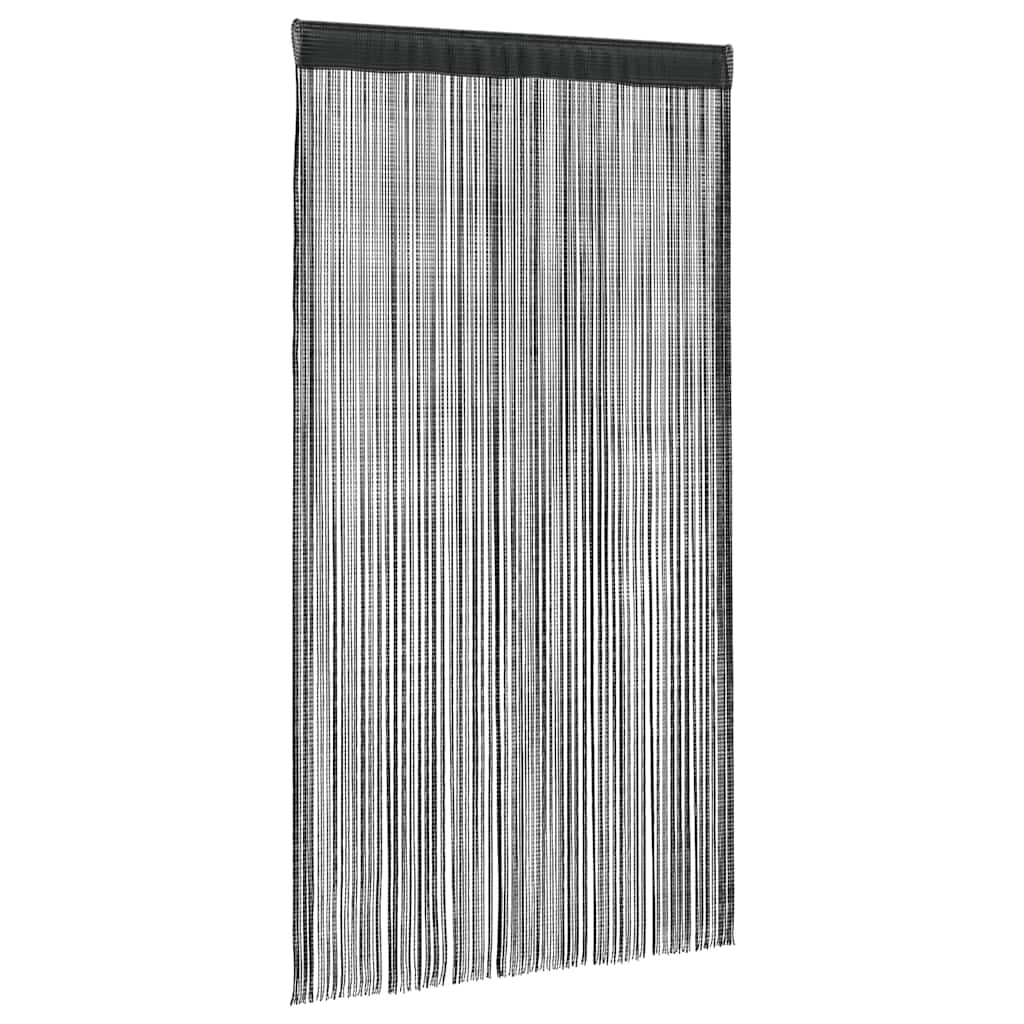 trådgardiner 2 stk. 140 x 250 cm sort