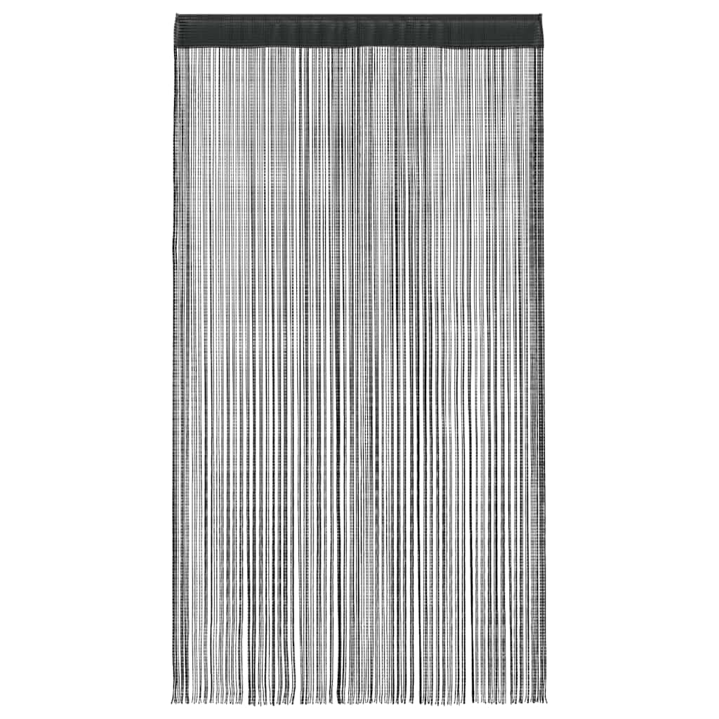 trådgardiner 2 stk. 140 x 250 cm sort