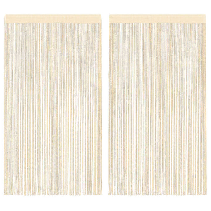trådgardiner 2 stk. 100 x 250 cm cremefarvet
