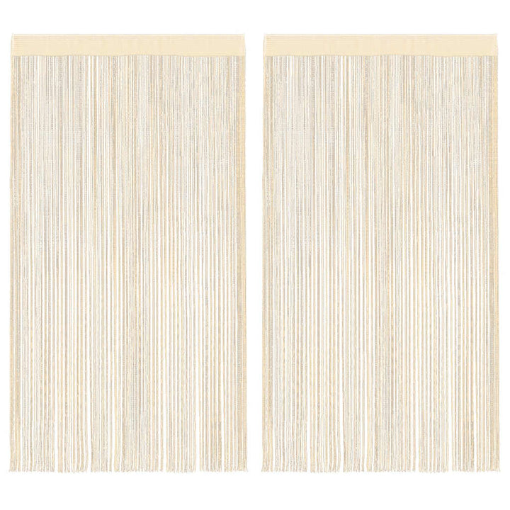 trådgardiner 2 stk. 140 x 250 cm cremefarvet