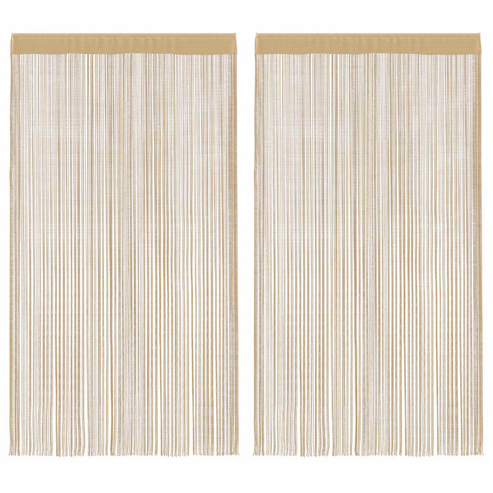 trådgardiner 2 stk. 140 x 250 cm beige