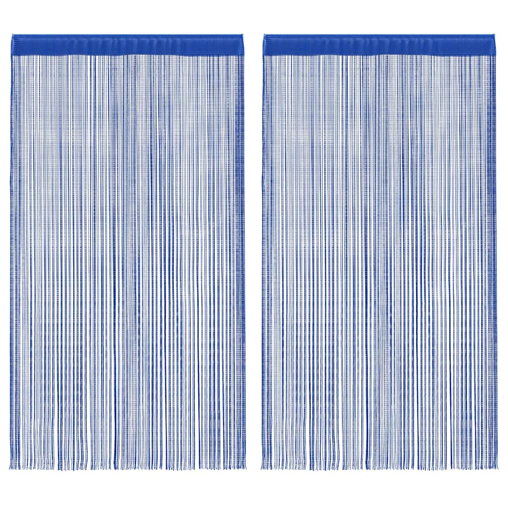 trådgardiner 2 stk. 100 x 250 cm blå