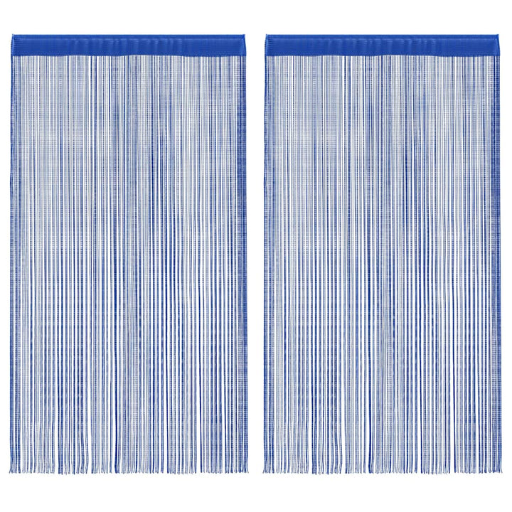 trådgardiner 2 stk. 100 x 250 cm blå