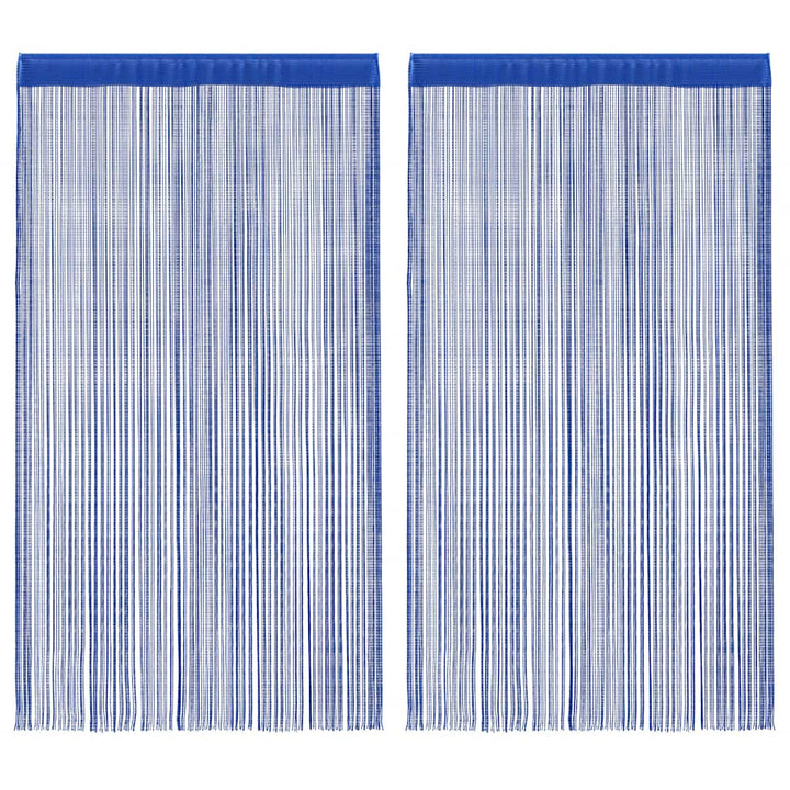 trådgardiner 2 stk. 140 x 250 cm blå