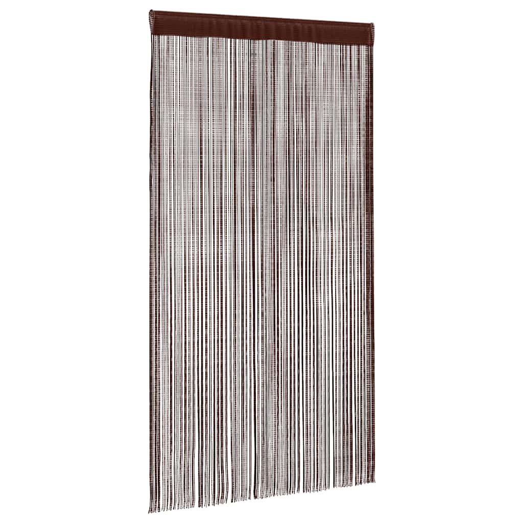 trådgardiner 2 stk. 100 x 250 cm brun
