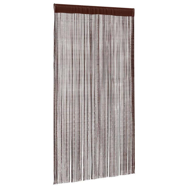 trådgardiner 2 stk. 100 x 250 cm brun