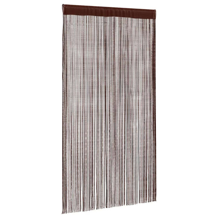 trådgardiner 2 stk. 100 x 250 cm brun