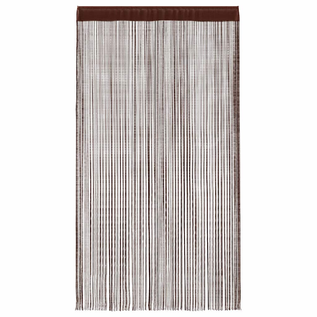 trådgardiner 2 stk. 100 x 250 cm brun
