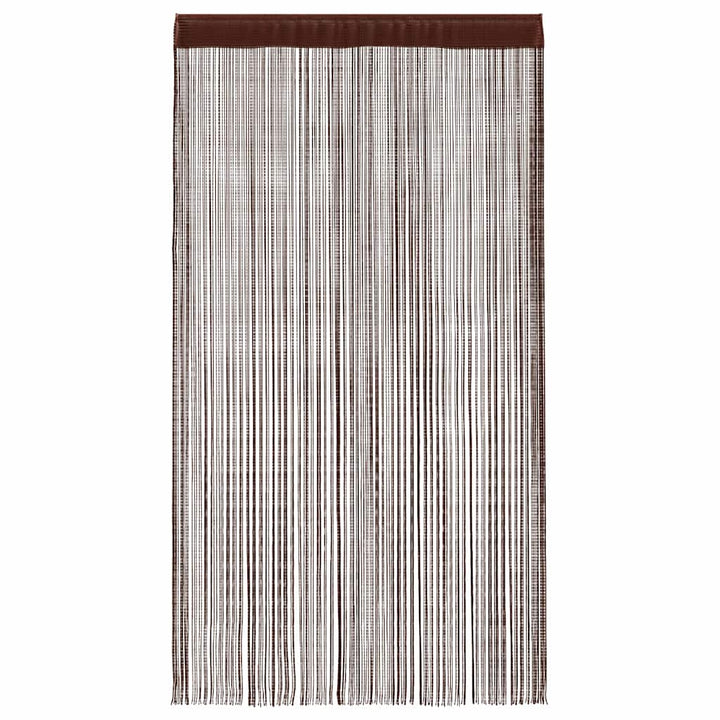 trådgardiner 2 stk. 100 x 250 cm brun