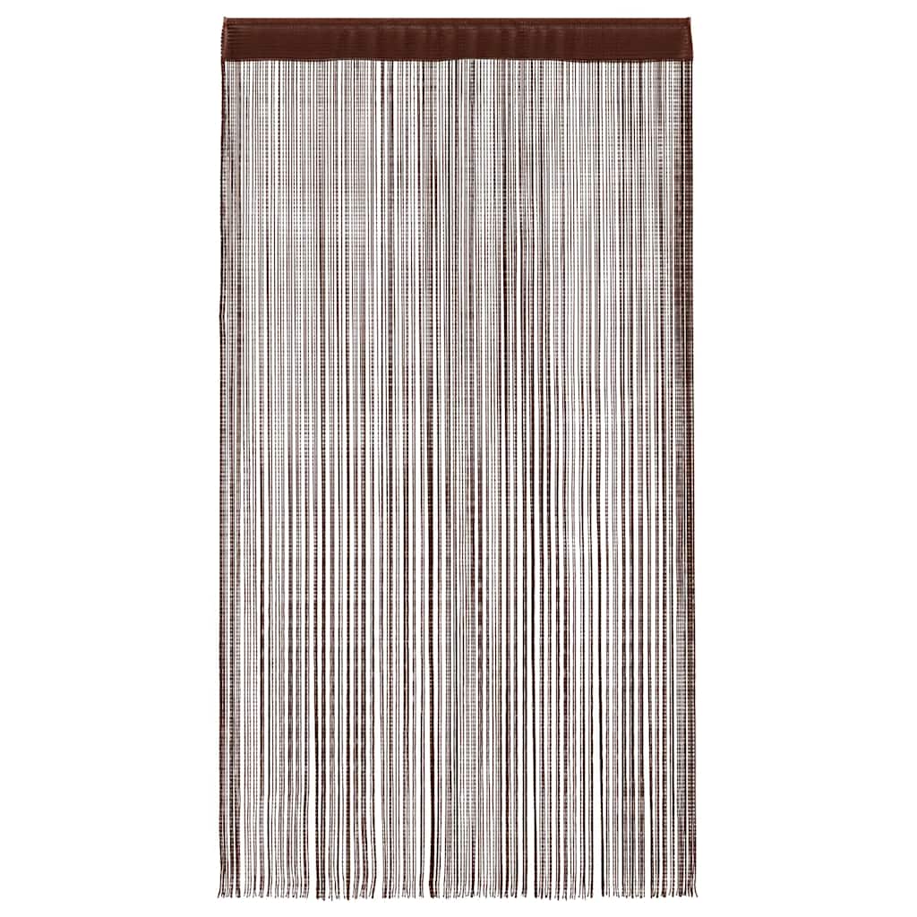 trådgardiner 2 stk. 100 x 250 cm brun