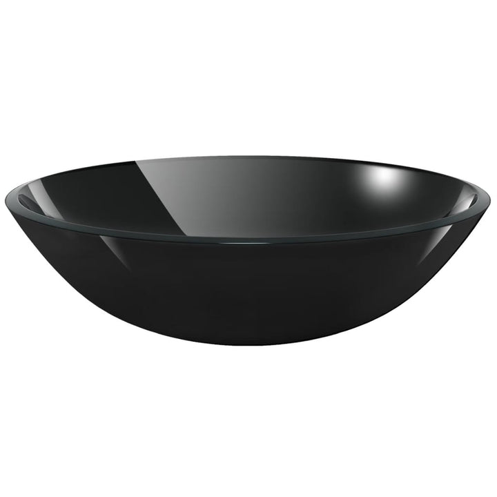 håndvask i hærdet glas 42 cm sort