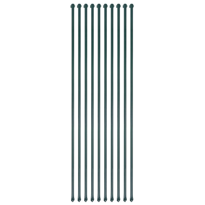 plantestænger 10 stk. 1,5 m metal grøn